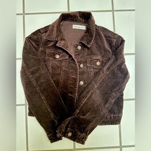 Cropped Dark Brown Corduroy Jacket